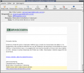 Veja que email interessante ! Se clicar ele vai baixar um .zip, se abrir o .zip tem um .scr. Cavalo de tóia. #brascobra
