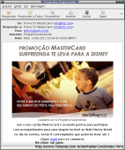 Veja que e-mail bonito !! Se clicar vai pegar um vírus ! Não é da Mastercard.