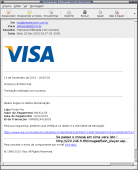 Se receber um e-mail destes, coloque o mouse em cima do texto azul e verá que não é do VISA.