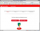 Tela falsa, não é do Santander.