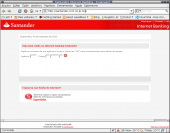 Tela falsa, não é do Santander.
