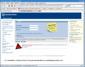 standard bank, tela falsa, veja a URL, no final da imagem a URL verdadeira.
